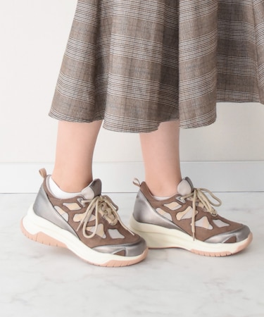 【BRIDGET BIRKIN】ボリュームソールメッシュ晴雨兼用スニーカー