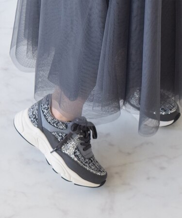 【BRIDGET BIRKIN】異素材コンビスニーカー