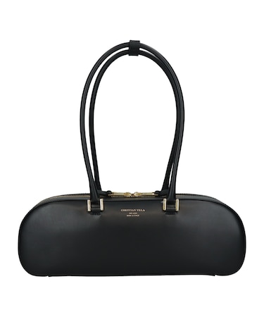 【CHRISTIAN VILLA】レザーワイドミディアムショルダーバッグ