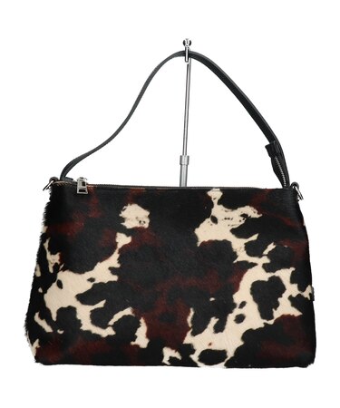 【RIPANI】レザーハンドルヘアカーフハンドバッグ