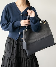 【CHRISTIAN VILLA】コンビネーションレザートートバッグ