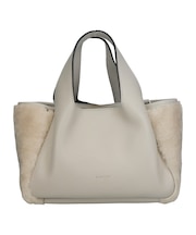 【RIPANI】ムートンコンビレザーハンドバッグ