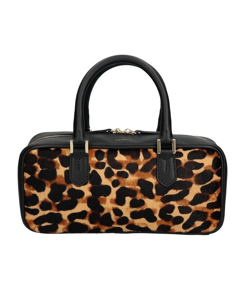 【LORISTELLA】レオパード柄ヘアカーフハンドバッグ