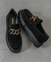 【INTER-CHAUSSURES】撥水厚底チェーンローファー