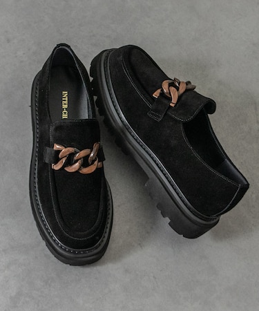 【INTER-CHAUSSURES】撥水厚底チェーンローファー