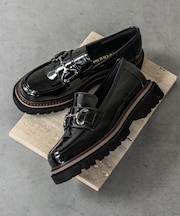 【INTER-CHAUSSURES】撥水厚底ビットローファー