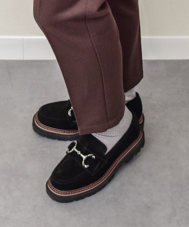 【INTER-CHAUSSURES】撥水厚底ビットローファー