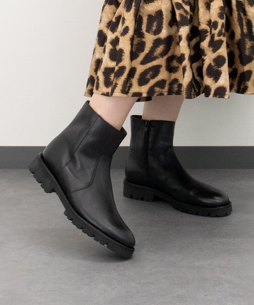 FABIO RUSCONI】トラックソールストレッチショートブーツ｜ブリジット