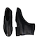 【INTER-CHAUSSURES】ラウンドトウ厚底ショートブーツ