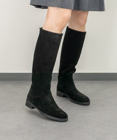 【INTER-CHAUSSURES】ラウンドトウバックジップジョッキーブーツ