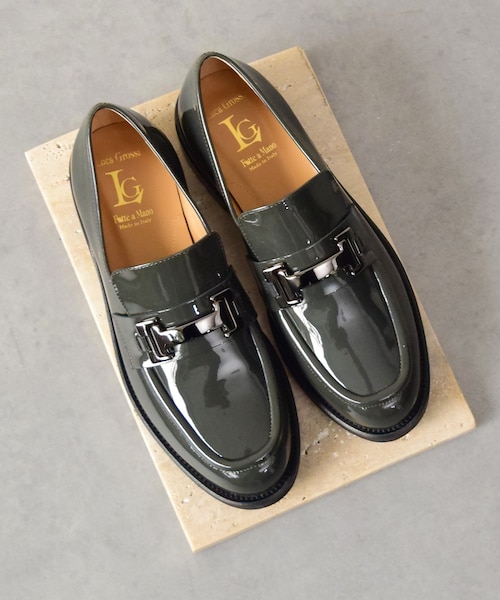 Italy製 ローファー ゴールドバックル美品 Italy製 ローファー ゴールドバックル美品