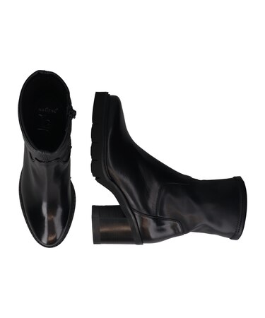 【LUCA GROSSI】チャンキーヒールストレッチショートブーツ