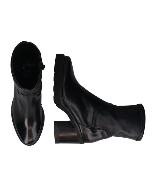 【LUCA GROSSI】チャンキーヒールストレッチショートブーツ