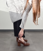 【ANGEL ALARCON】ヒールアッププラットフォームローファー