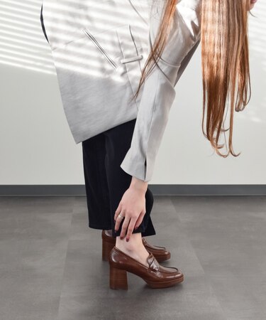 【ANGEL ALARCON】ヒールアッププラットフォームローファー