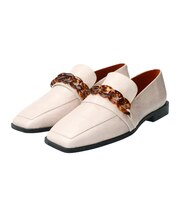 【ANGEL ALARCON】スクエアトウアクリルチェーンローファー