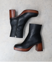 【ANGEL ALARCON】プラットフォームショートブーツ