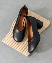 【ANGEL ALARCON】オブリークトウチャンキーヒールパンプス