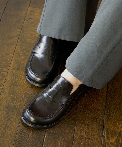 【ANGEL ALARCON】オブリークトウベーシックローファー