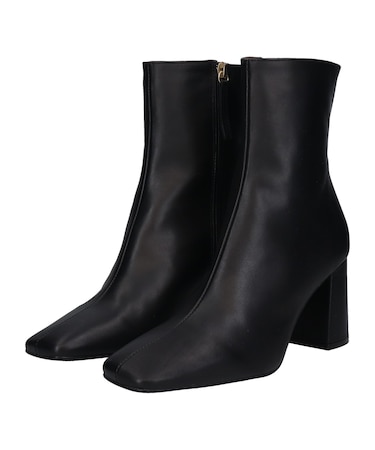 【ANGEL ALARCON】スクエアトウチャンキーヒールブーツ