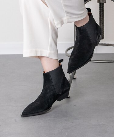 【ANGEL ALARCON】ポインテッドトウローヒールサイドゴア