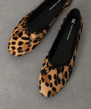 【FABIO RUSCONI】ラウンドトウレオパードハラコバレエ