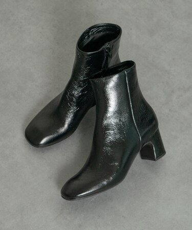 【FABIO RUSCONI】スクエアトウレザーショートブーツ