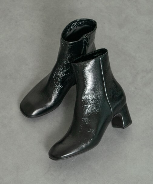 【FABIO RUSCONI】スクエアトウレザーショートブーツ