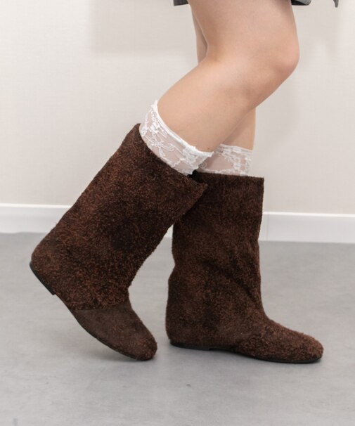 【FABIO RUSCONI】ラウンドトウルーズフィットショートブーツ