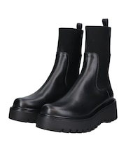 【CORSO ROMA，9】モールドソールリブニットショートブーツ