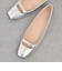 【INTER-CHAUSSURES】スクエアトウバックルサケットバレエ