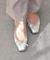 【INTER-CHAUSSURES】リボン付きスクエアフラットパンプス