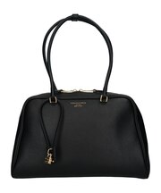 《新色入荷》【CHRISTIAN VILLA】チャーム付きシュリンクレザーハンドバッグ