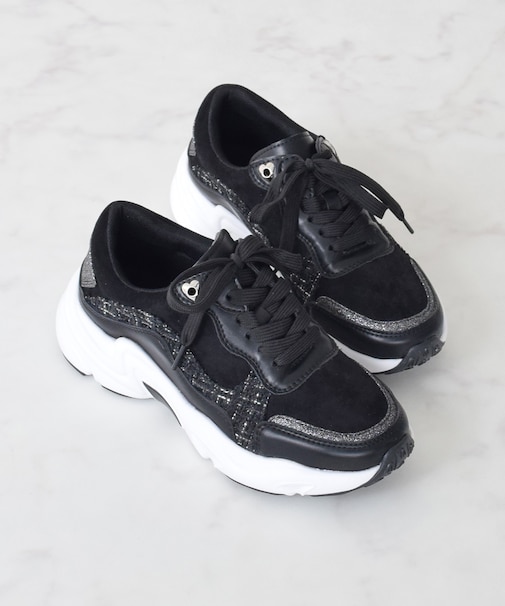 【BRIDGET BIRKIN】ラメツイードコンビスニーカー