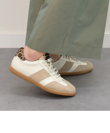 【QUSHELI】ローカットレザースニーカー