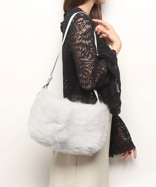 【ANITA BILARDI】ファーハンドバッグ