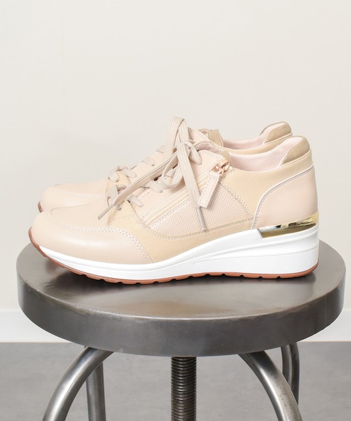 【PARADIS COULEUR】サイドジップヒールアップスニーカー