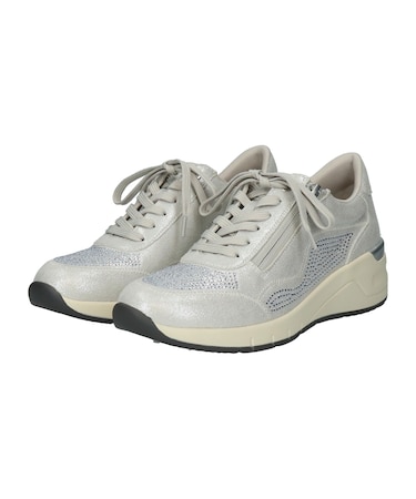 【Round About】ラインストーンサイドジップスニーカー