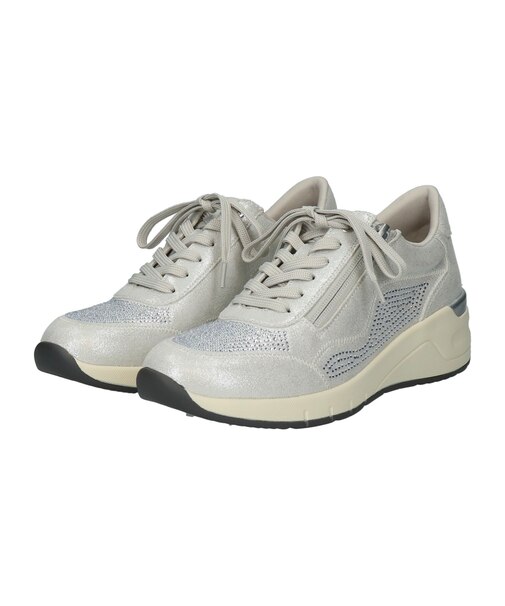 【Round About】ラインストーンサイドジップスニーカー