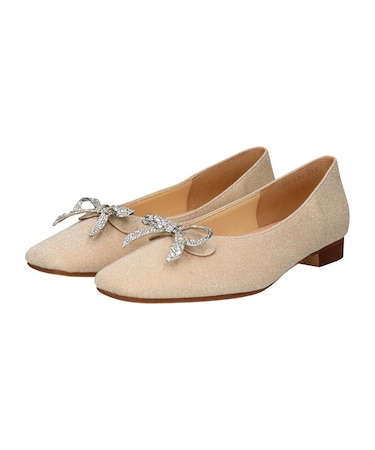 【Bridget Birkin】ビジューリボンラメパンプス