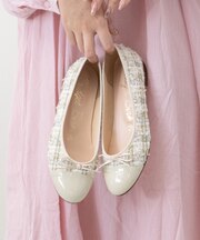 【Bridget Birkin】ラメツイードバレエシューズ