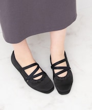 【BRIDGET BIRKIN WALK】サテンギャザーウォーキングパンプス