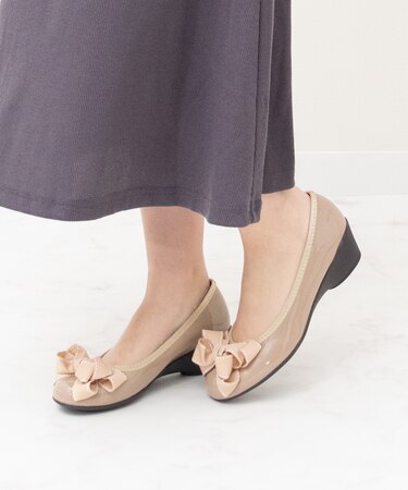 【BRIDGET BIRKIN WALK】ステッチリボンウォーキングパンプス