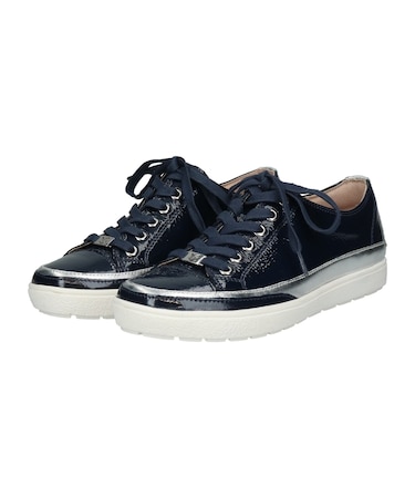 【CAPRICE】メタルアクセントレースアップスニーカー