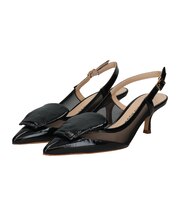 【FABIO RUSCONI】オーナメントチュールバックバンドパンプス