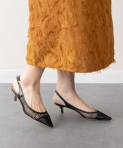 【FABIO RUSCONI】バックバンドネットパンプス