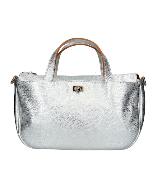 【RIPANI】シャインシルバーレザー2WAYバッグ