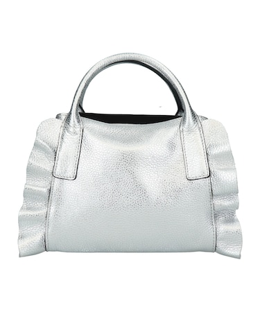 【RIPANI】レザーフリルデザインハンドバッグ