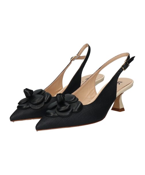 【FABIO RUSCONI】カメリアバックバンドパンプス