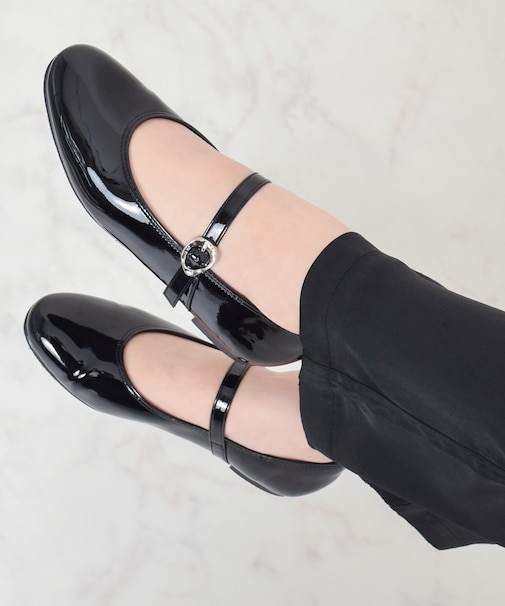 【Bridget Birkin】モチーフパーツメリージェーンレインパンプス